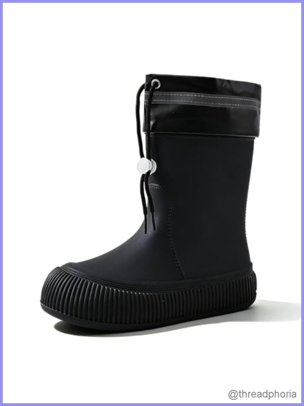 EVA Flat Ankle Rain Boots Comfort Wide Toe Pull On Waterproof Anti-Slip